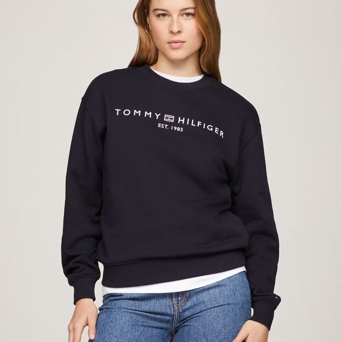 TOMMY HILFIGER - Polerón Modern Con Logo Azul Tommy Hilfiger