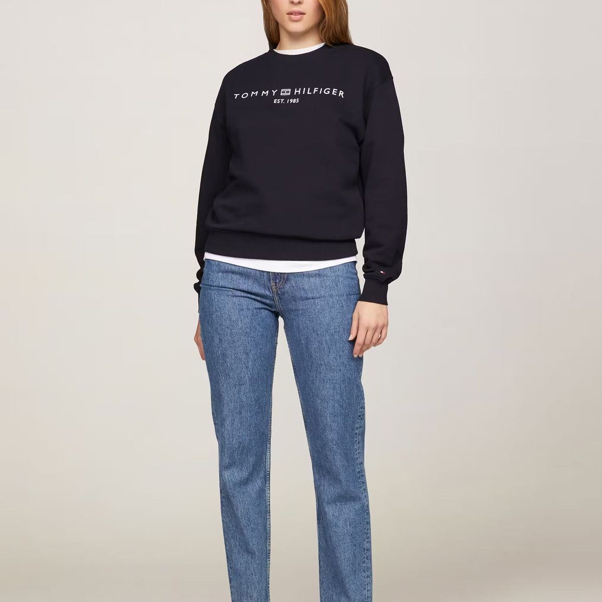 TOMMY HILFIGER - Polerón Modern Con Logo Azul Tommy Hilfiger