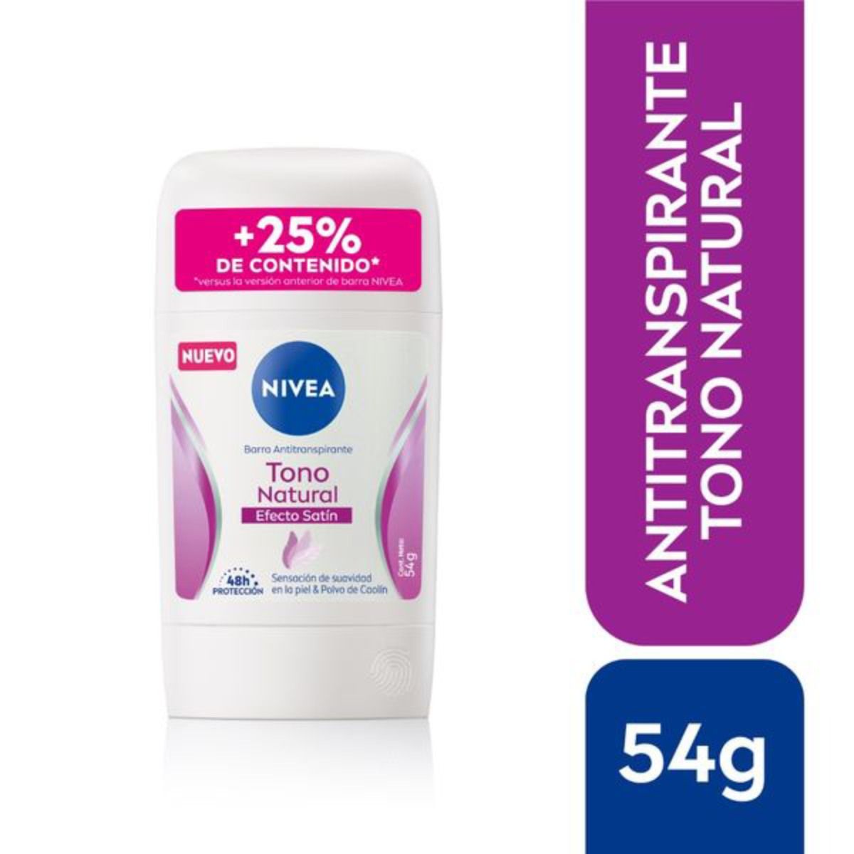 NIVEA - NIVEA Barra Tono Natural Efecto Satín Femenino 54g