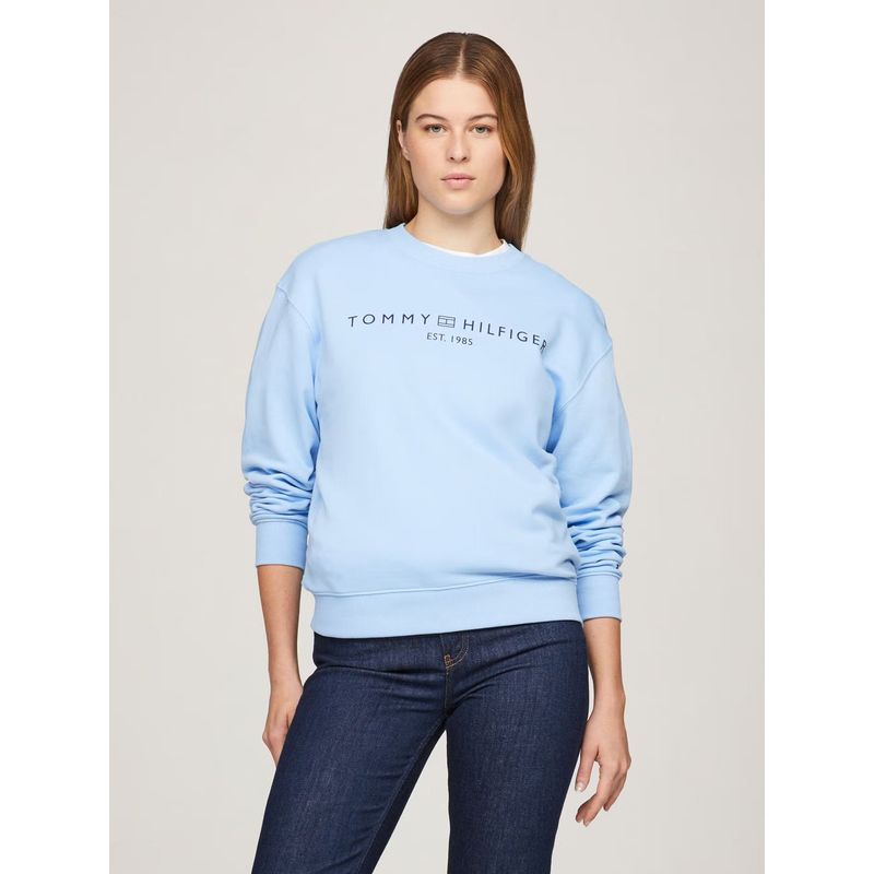 TOMMY HILFIGER - Polerón Modern Con Logo Celeste Tommy Hilfiger