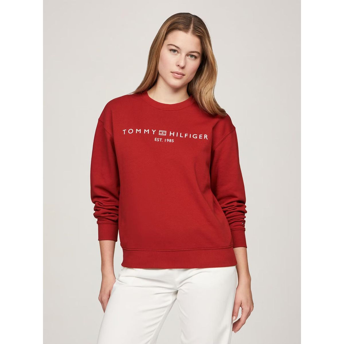 TOMMY HILFIGER - Polerón Modern Con Logo Rojo Tommy Hilfiger