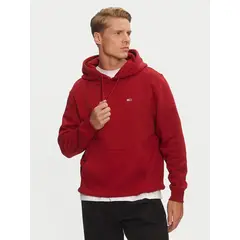 TOMMY HILFIGER - Polerón Hoodie Solid Con Logo Rojo