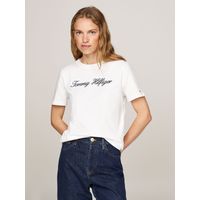 Polera Con Logo Script Regular Fit Blanco