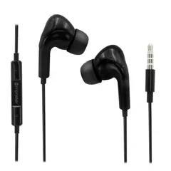 FUJITEL - Audífonos con Cable Monster Audio M21WT Manos Libres Conector 35mm Negro