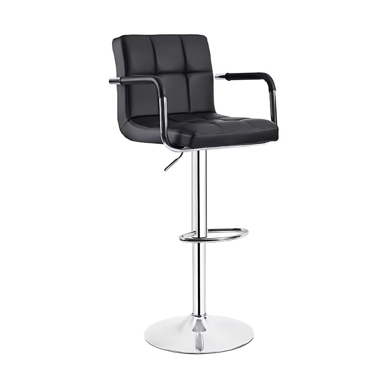 GENERICO - Pack x4 Silla de Bar Milan Altura Ajustable Color Negro