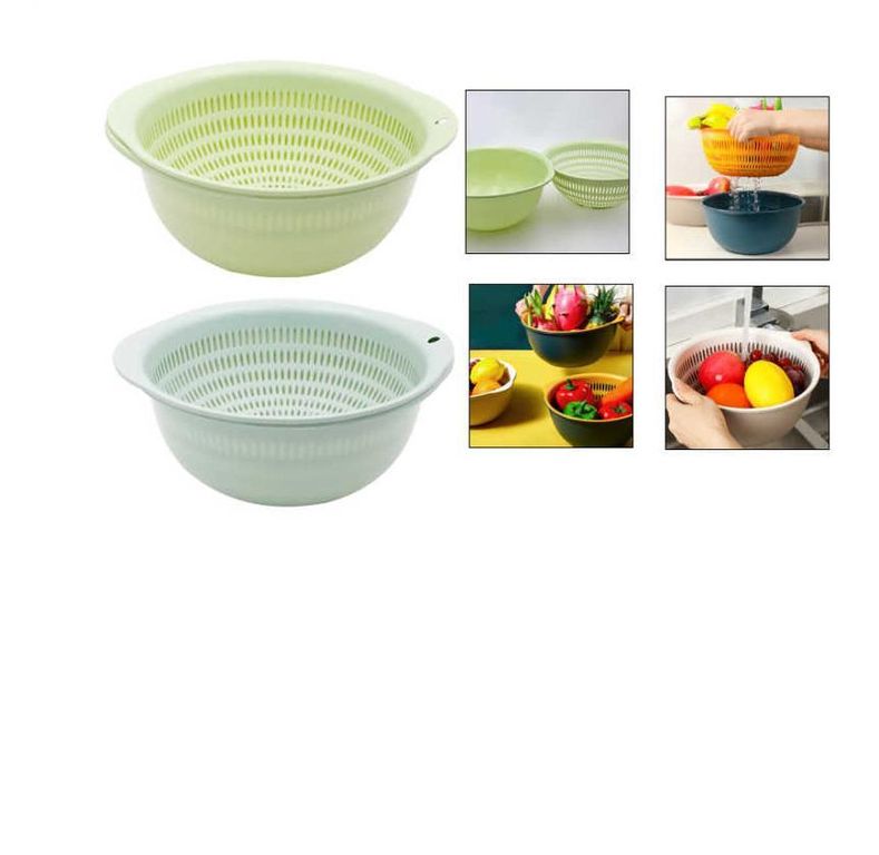 GENERICO Bowl Con Colador Escurridor Para Verduras Cocina