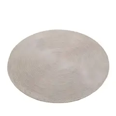 GENERICO - Alfombra Artesanal Yute Sala Hogar Redonda Gris, Beige y Bicolor 120 CM