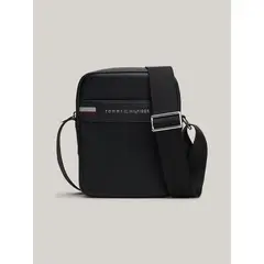 TOMMY HILFIGER - Bolso Reporter Texture Corporate Negro