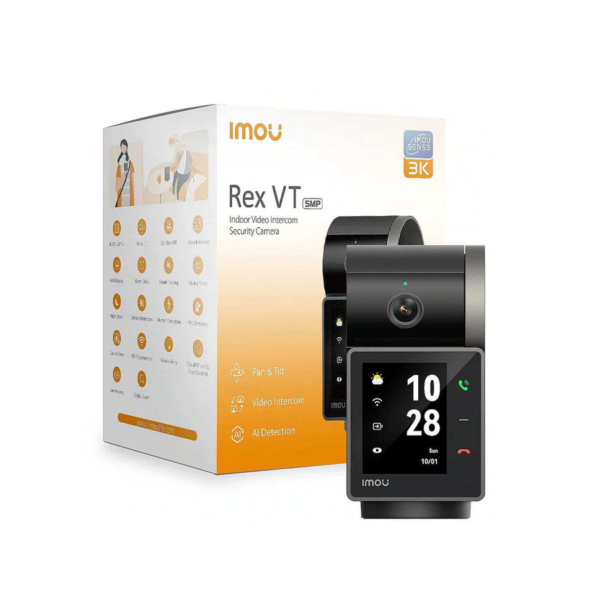 IMOU - Cámara De Seguridad Ip Imou Rex Vt Videollamada 3k 5mp