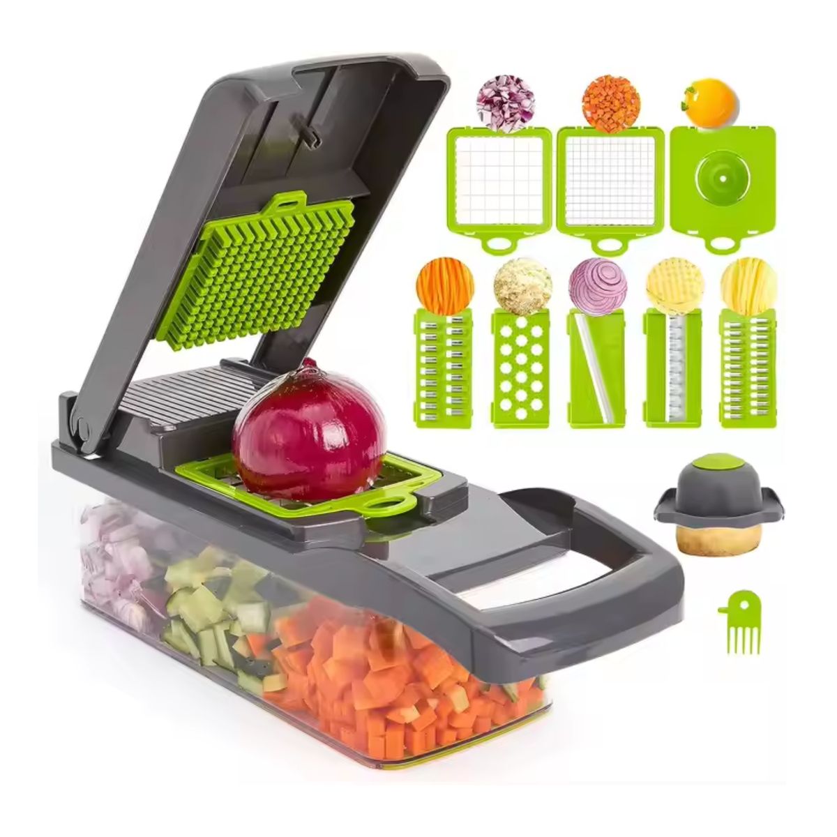 GENERICO - PICADOR DE VERDURAS MULTIUSO MANUAL