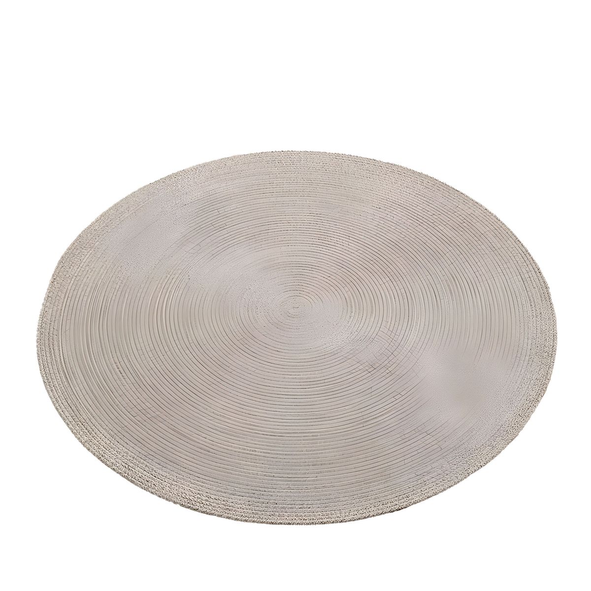 GENERICO - Alfombra Artesanal Algodón Sala Hogar Redonda Gris y Beige 150 Cm