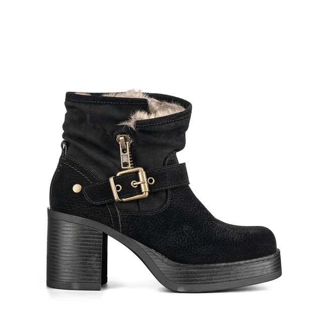 WEIDE - Botin Casual Mujer Taco Grueso Con Felpa Comodo Weide CZY608