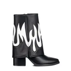 WEIDE - Botas Largas Mujer Eco Cuero De Moda Taco Alto DH83