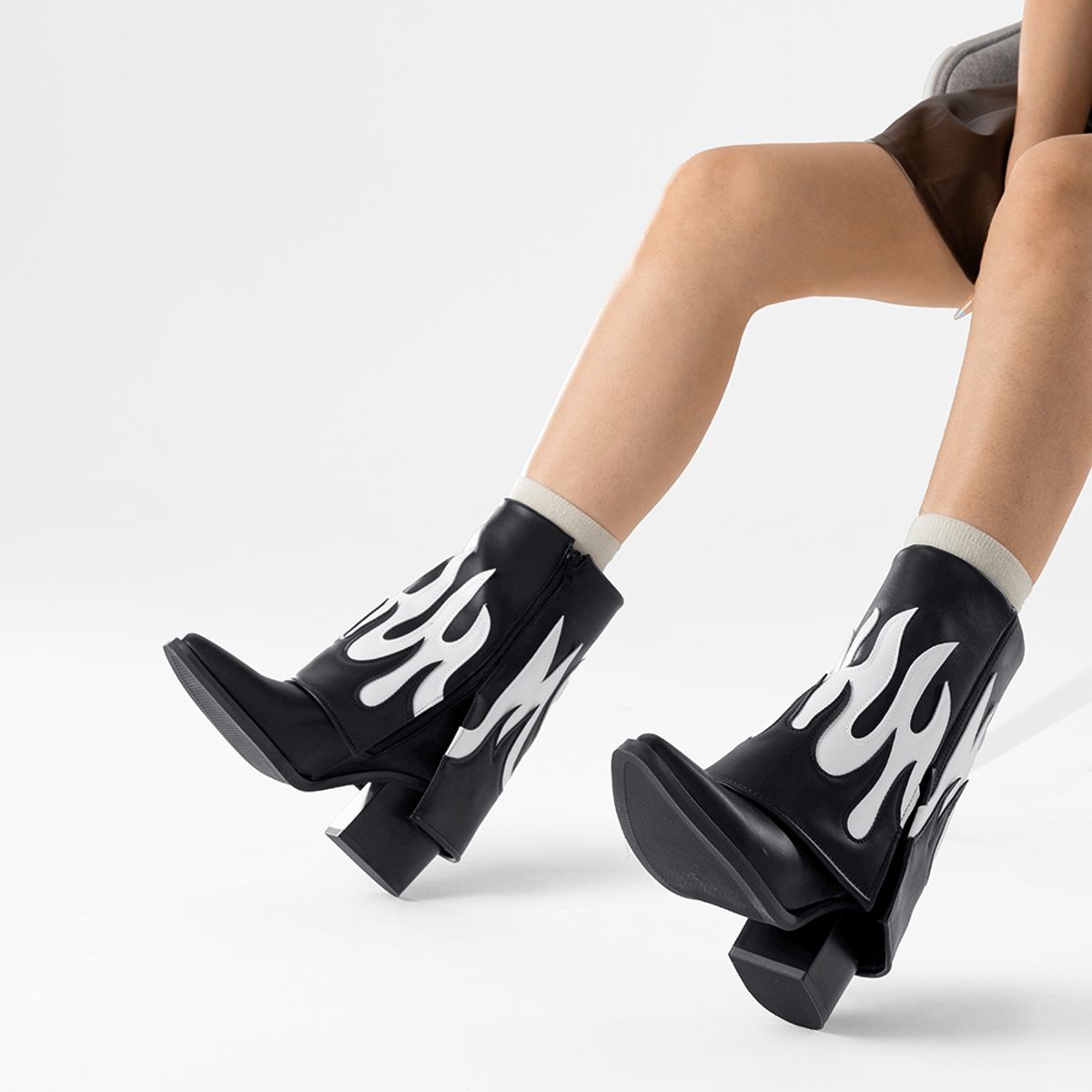 WEIDE - Botas Largas Mujer Eco Cuero De Moda Taco Alto Weide DH83