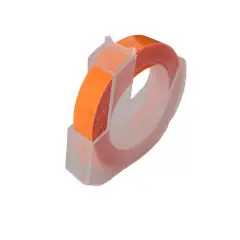 GENERICO - Cinta PVC 3D para Etiquetadora DYMO 9mm x 3m Naranja claro