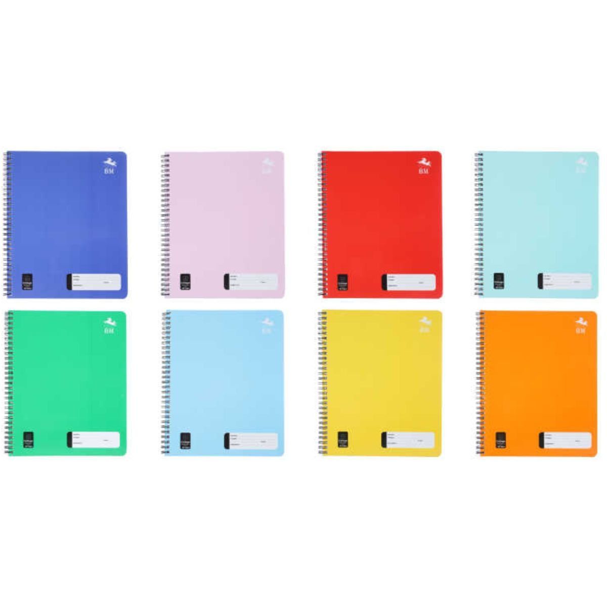 GENERICO - Pack 8 Cuadernos de 80 Páginas Cuadriculado A5