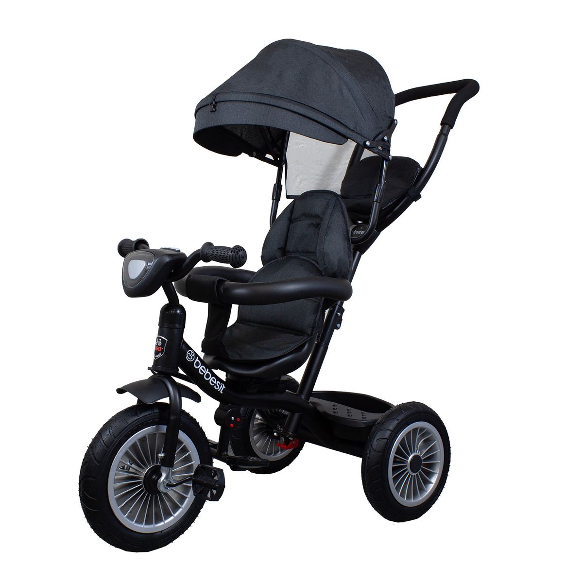BEBESIT - Triciclo Paseo Infantil 360 1326 LX Negro Bebesit