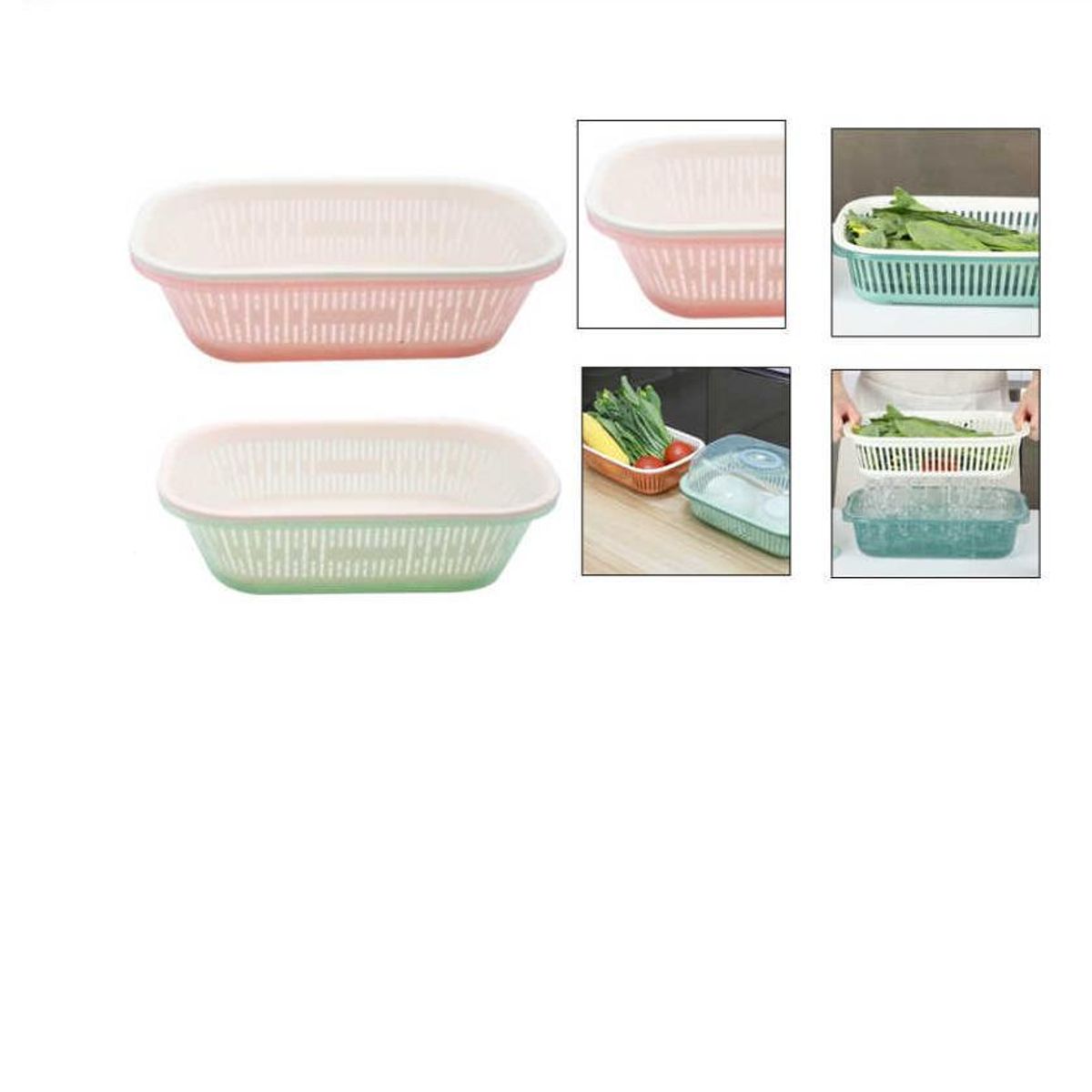 GENERICO - Bowl Con Colador Escurridor Verduras