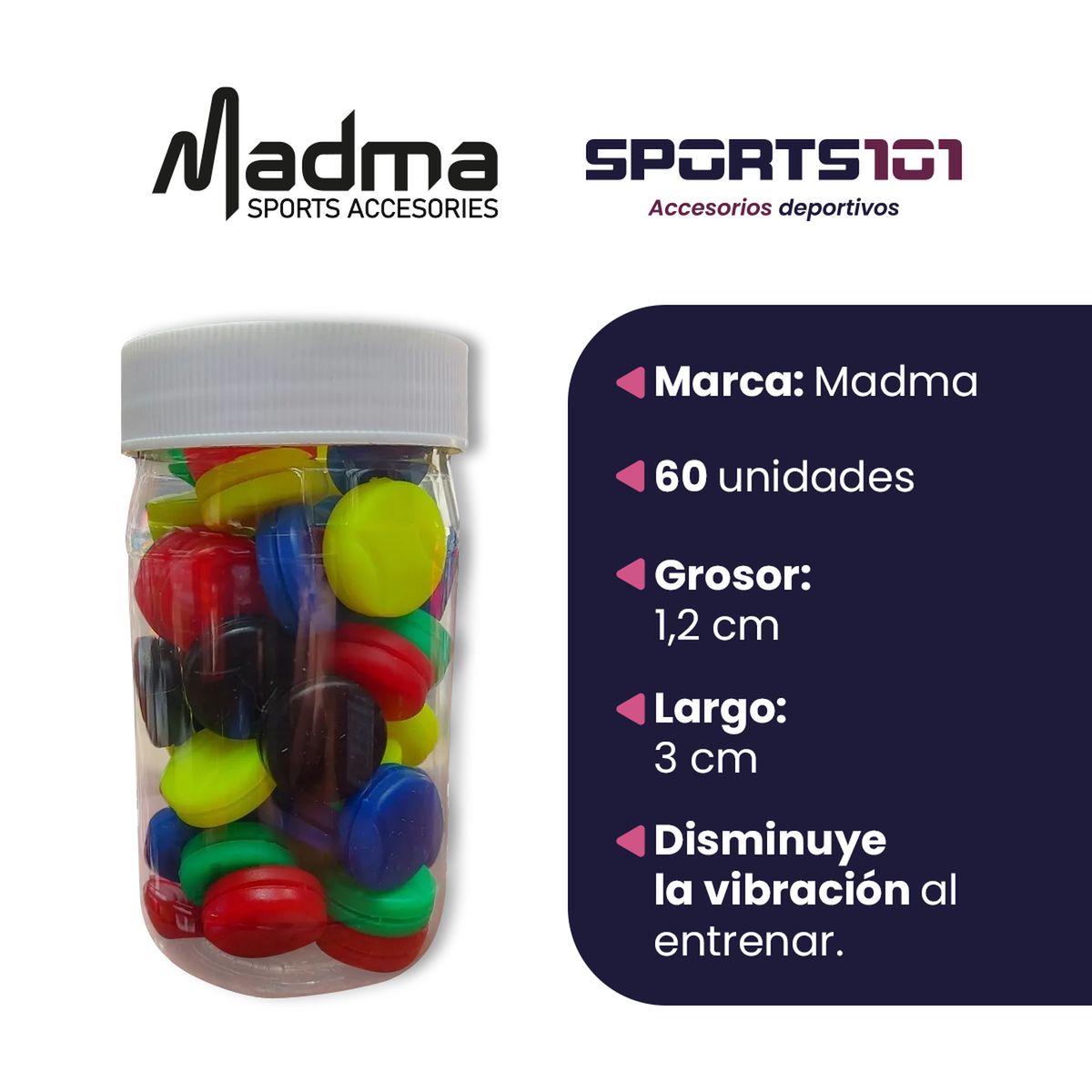 GENERICO - Antivibradores De Tenis Madma - Pack 60 Unidades