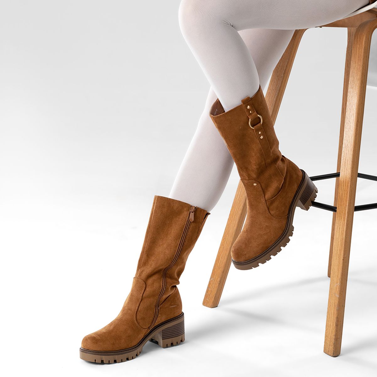 WEIDE - Botas Largas Casual De Gamuza Vintage Mujer Weide HX513