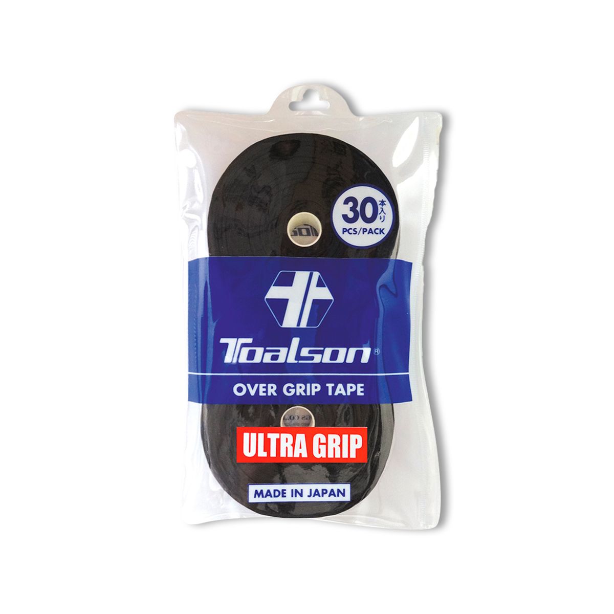 TOALSON - Grip de Tenis Toalson Ultra Grip Overgrip - Pack 30 Uds - Negro