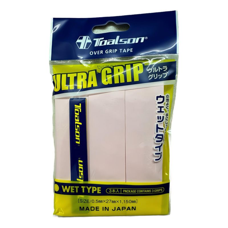 TOALSON - Grip de Tenis Toalson Ultra Grip Overgrip - Pack 3 Uds Rosa