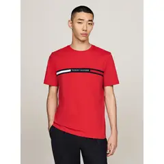 TOMMY HILFIGER - Polera Chest Insert Logo Rojo
