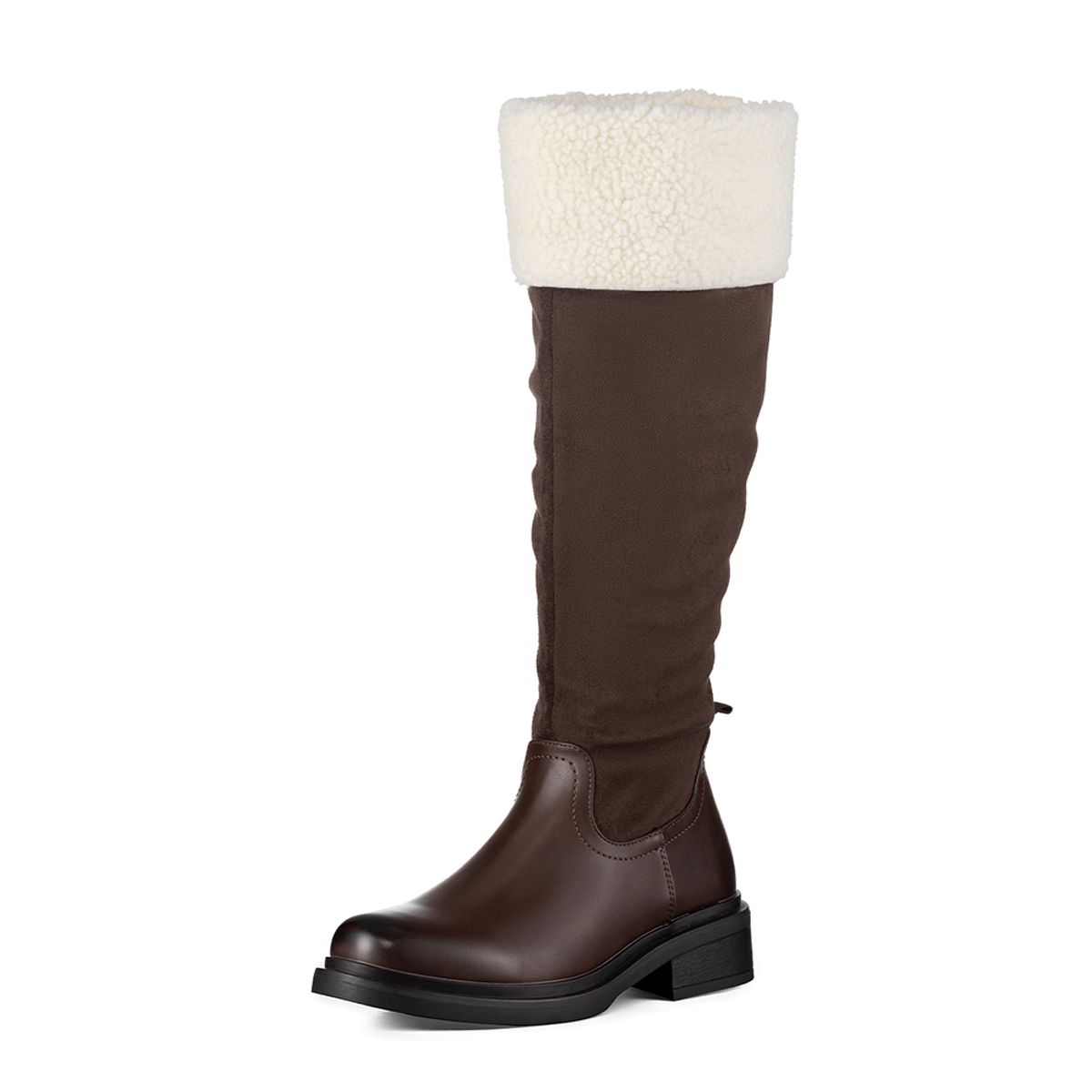 WEIDE - Bota Larga Mujer Moda Gamuza Con Felpa Vintage Weide CZY601