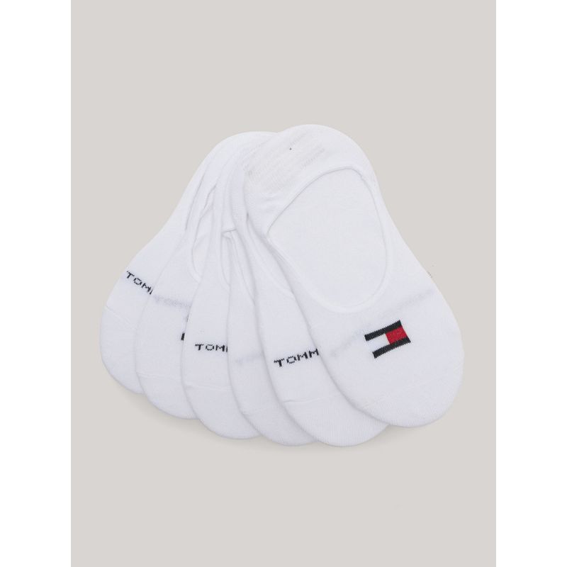TOMMY HILFIGER - Pack De 6 Calcetines Sport Liner Blanco Tommy Hilfiger