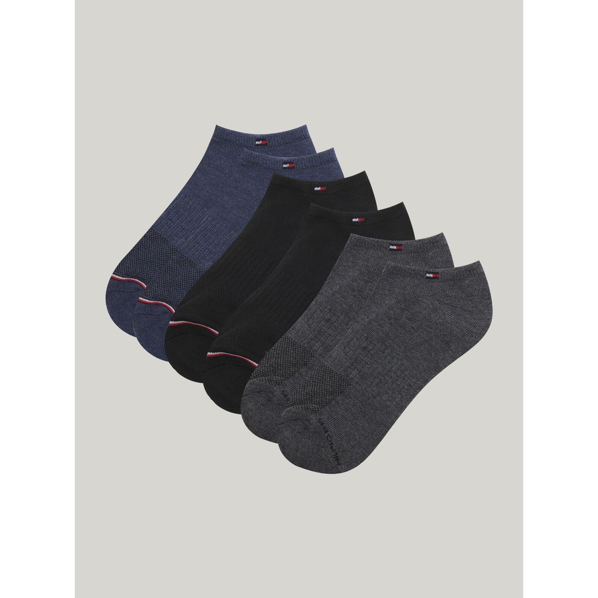 TOMMY HILFIGER - Pack De 3 Calcetines Tobilleros Multicolor Tommy Hilfiger
