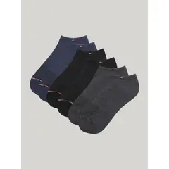 TOMMY HILFIGER - Pack De 3 Calcetines Tobilleros Multicolor