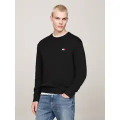 TOMMY HILFIGER - Sweater Con Logo De Parche Negro