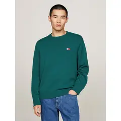 TOMMY HILFIGER - Sweater Con Logo De Parche Verde