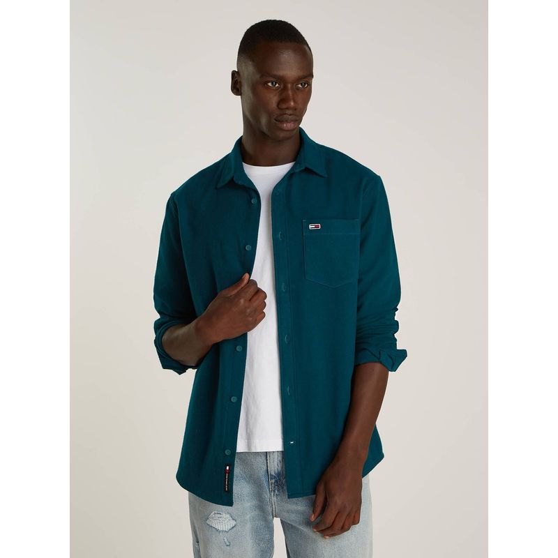 TOMMY HILFIGER - Camisa Flannel Regular Fit Verde Tommy Hilfiger