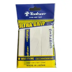 TOALSON - Grip de Tenis Ultra Grip Overgrip Pack 3 Uds Blanco