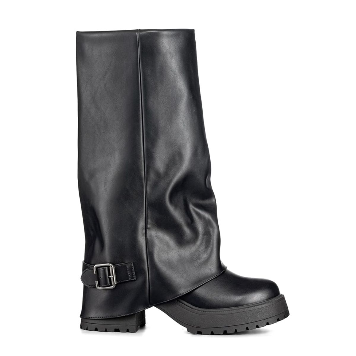 WEIDE - Botas Largas Mujer Negro Eco Cuero De Moda Weide CZY605