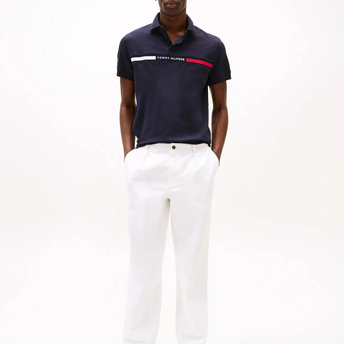 TOMMY HILFIGER - Polo Chest Insert Logo Azul Tommy Hilfiger