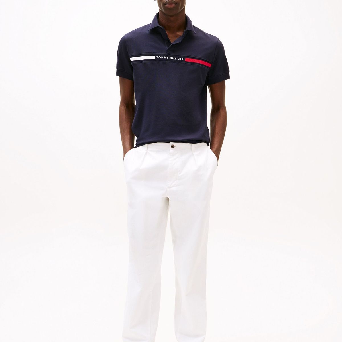 TOMMY HILFIGER - Polo Chest Insert Logo Azul Tommy Hilfiger
