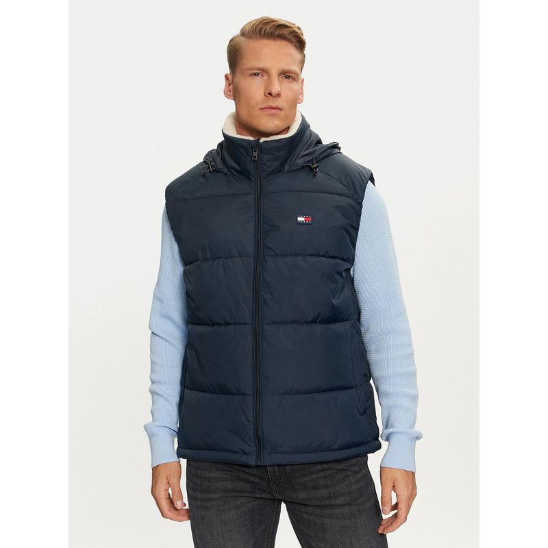 TOMMY HILFIGER - Parka Vest Acolchada Con Cuello Alto Azul Tommy Hilfiger.