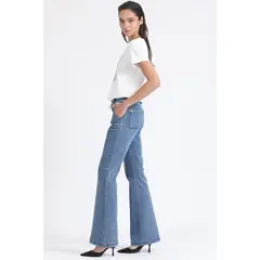 LIOLA - Jeans Flare Tro Medio, Cargo, Azul