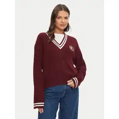 TOMMY HILFIGER - Sweater Preppy Crest Logo Burdeo