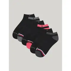 TOMMY HILFIGER - Pack De 6 Calcetines Athletic Sport Negro