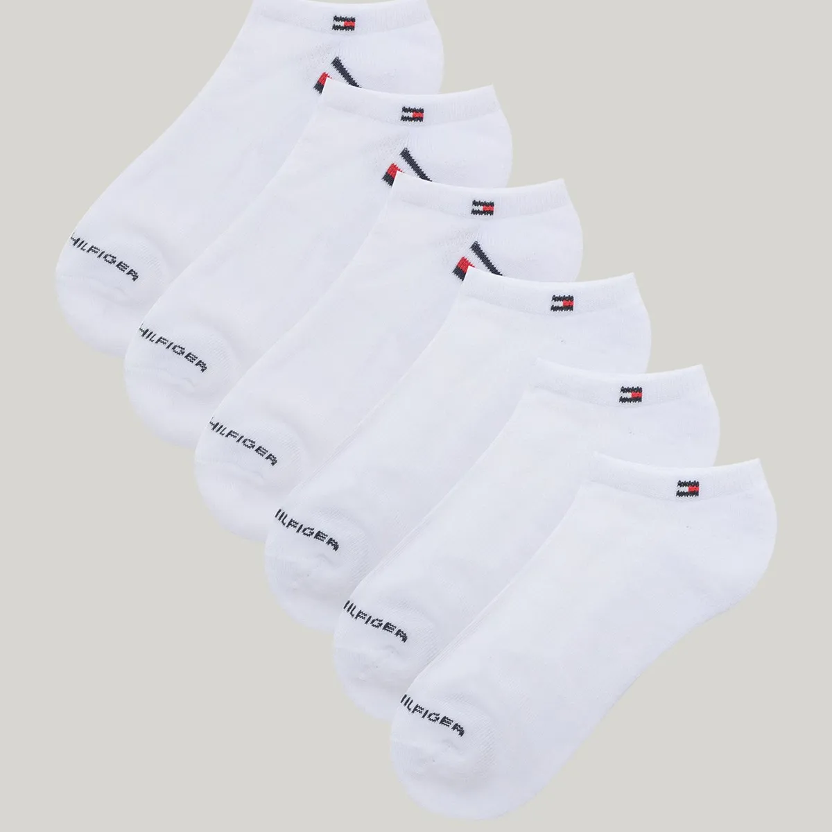 TOMMY HILFIGER - Pack De 6 Calcetines Sport Blanco Tommy Hilfiger