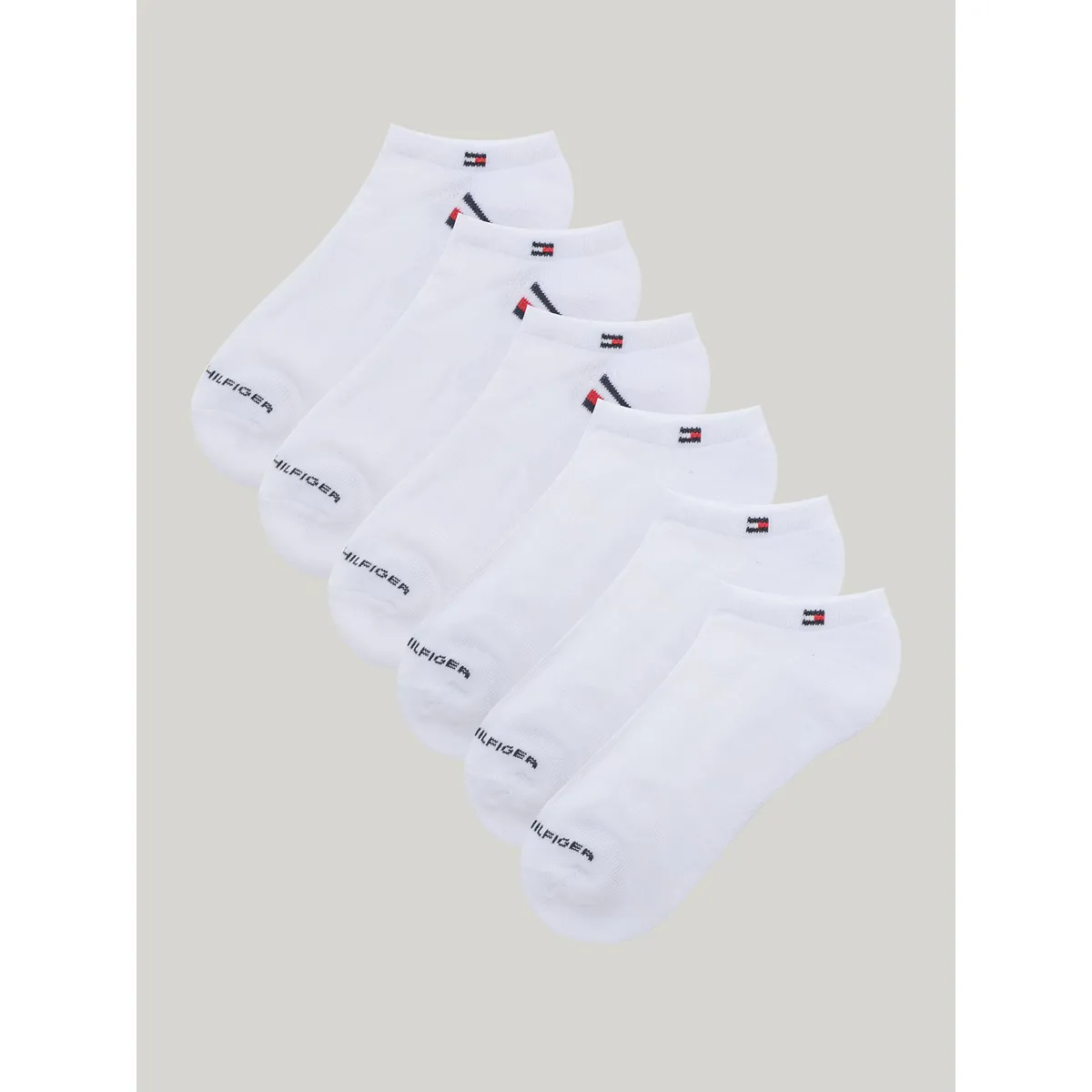 TOMMY HILFIGER - Pack De 6 Calcetines Sport Blanco Tommy Hilfiger