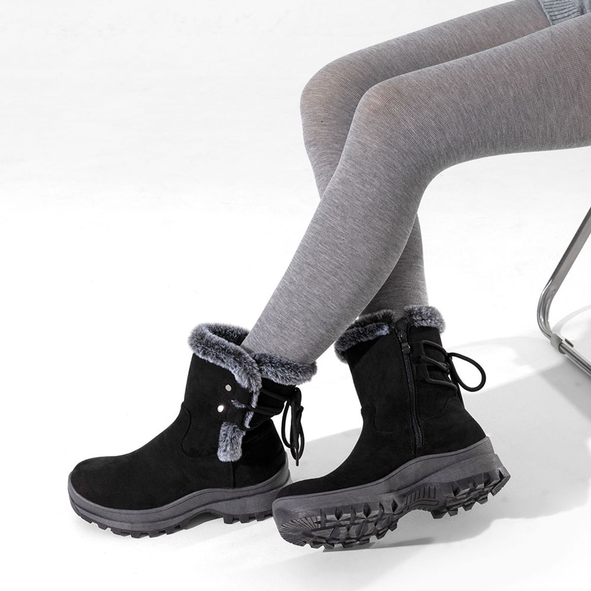 WEIDE - Botin Mujer Casual Con Felpa Plataforma Vintage Weide CZY611