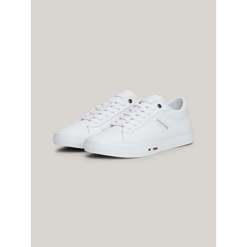 TOMMY HILFIGER - Zapatillas Street De Cuero Con Logo Blanco Tommy Hilfiger