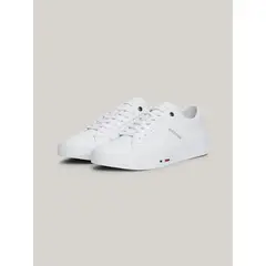 TOMMY HILFIGER - Zapatillas Street De Cuero Con Logo Blanco
