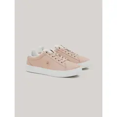 TOMMY HILFIGER - Zapatillas De Cuero Essential Monogram Rosado