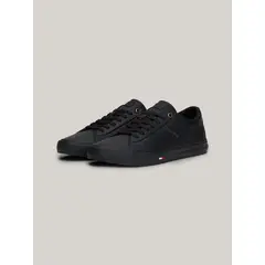 TOMMY HILFIGER - Zapatillas Street De Cuero Con Logo Negro