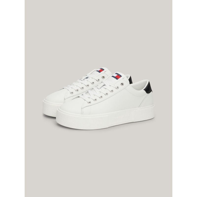 TOMMY HILFIGER - Zapatillas De Plataforma Con Logo Blanco Tommy Hilfiger
